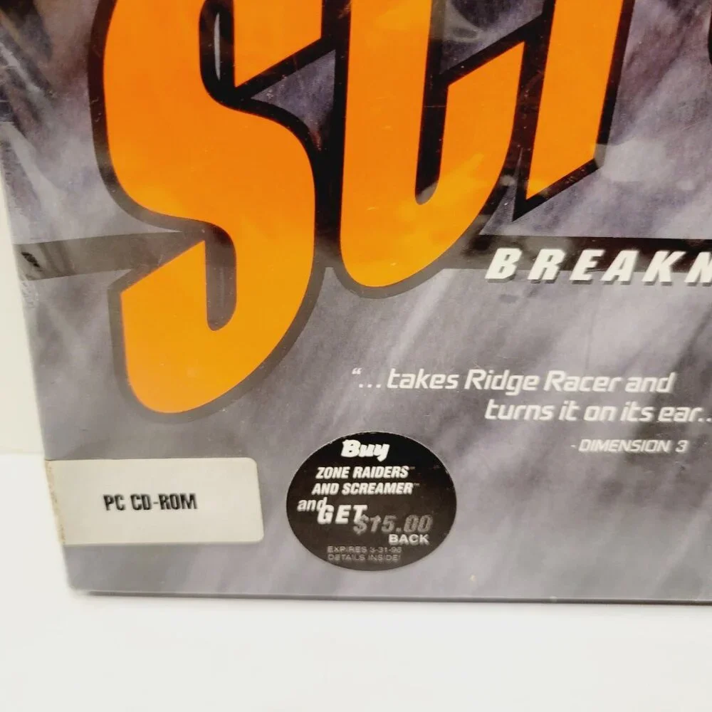 Screamer Breakneck Road Racing (PC, 1995) Box Is Damaged